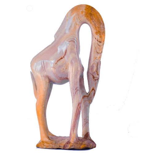 Down-Faced Giraffe Carving